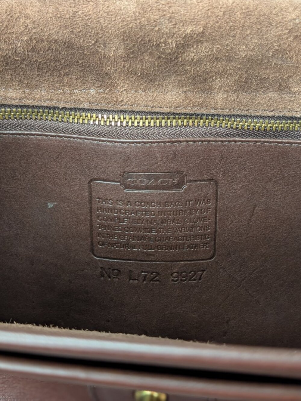 Vintage Coach Willis Crossbody Bag Mahogany Brown Leather Turnlock - Picture 14 of 14